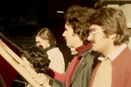 Durante un corteo. Con Peppe