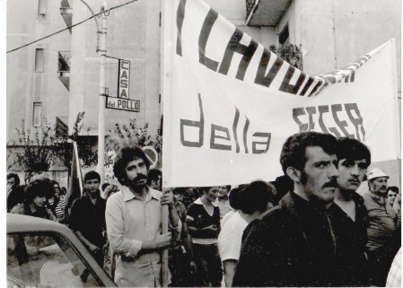 Manifestazione sindacale contro la camorra. Angri 1979